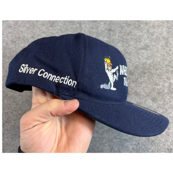 VINTAGE 90s Where The Wild Things Are Hat Cap Yupoong Blue Snapback Streetwear - Picture 2 of 7